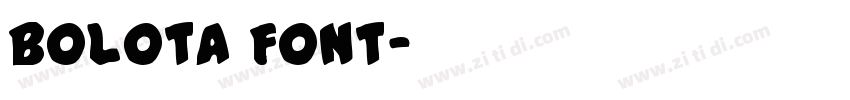 Bolota Font字体转换